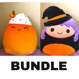 16” Madeline the witch and 14” Kendla the pumpkin spice latte